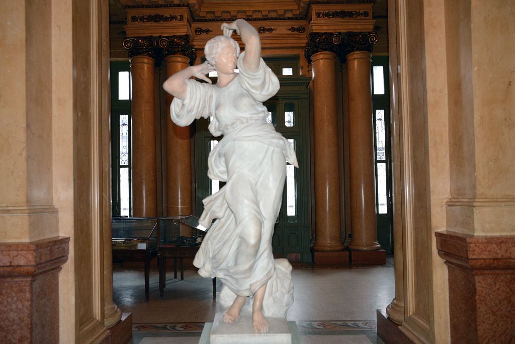 05 Marble Female Statue At Beginning Of Tour Teatro Colon Buenos Aires